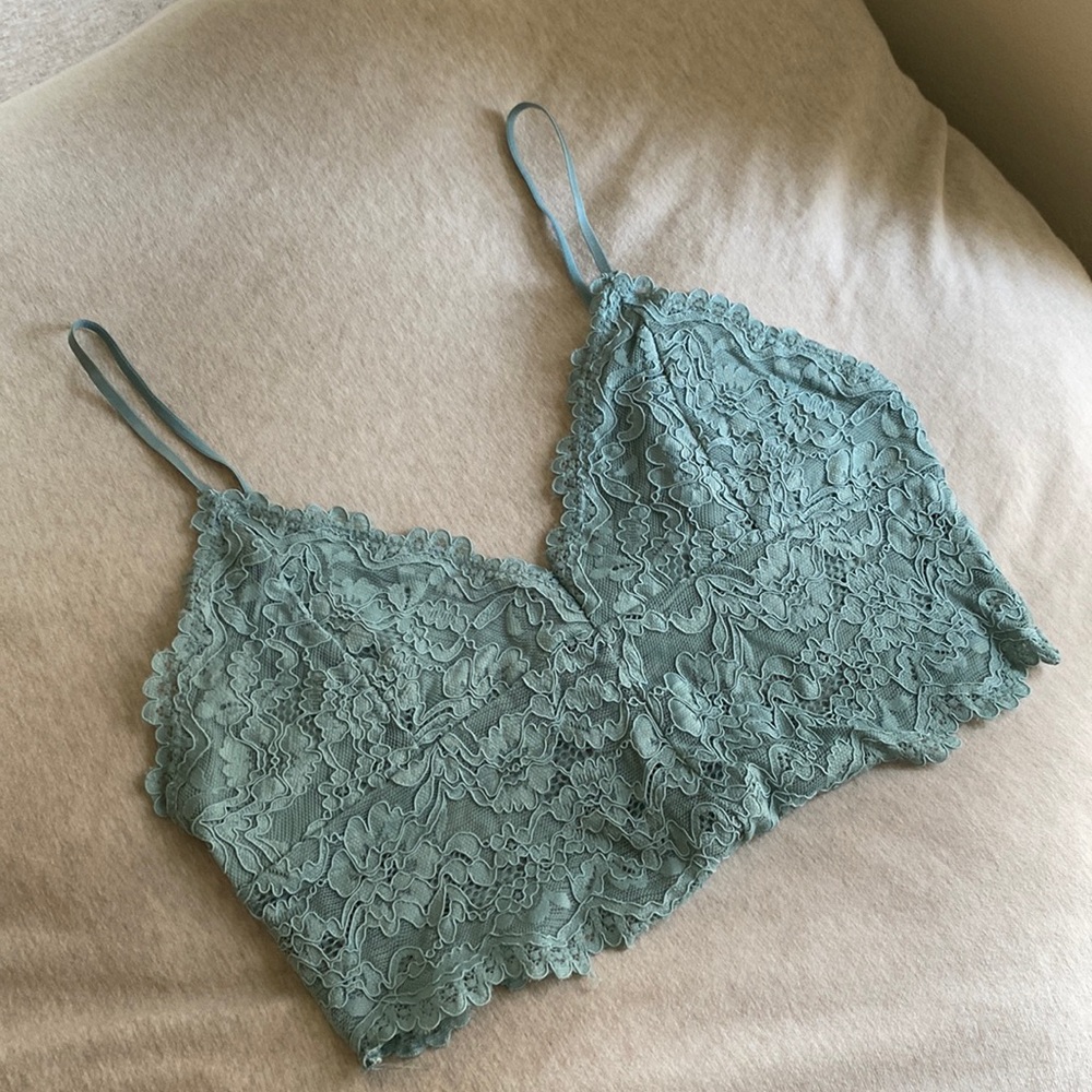 ZARA blue lace top